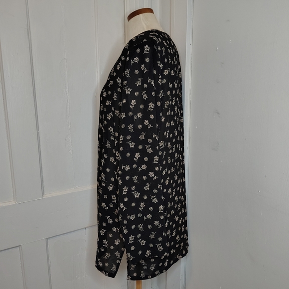 Vintage 1990s Pendleton V-Neck Floral Button Down Blouse Women's Size 12 Medium - Picture 2 of 8